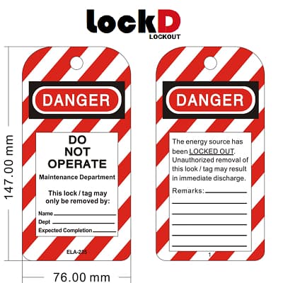 lockout tag front and back side
