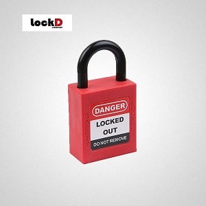 Red color 25 mm Nylon Shackle Padlock