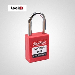 Red color Steel Shackle Padlock