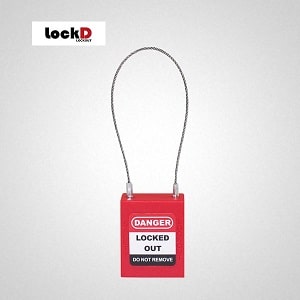 Red color GI Cable Shackle Padlock