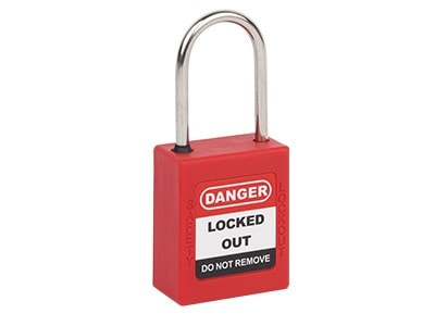 Red color Stainless Steel Shackle Padlock